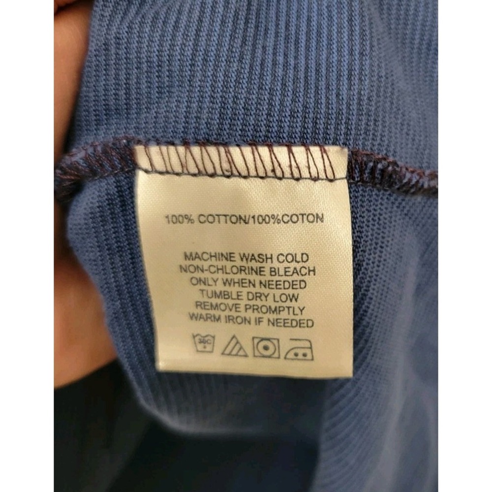 Polo by Ralph Lauren Shirt Men's L Blue Striped Embroidered Custom Fit HAS FLAW - Picture 5 of 6